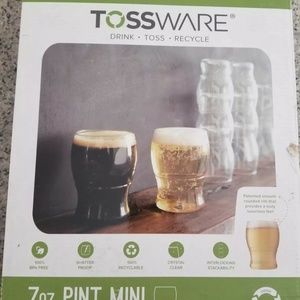 TOSSWARE 48 Unbreakable 7 oz. Plastic Beer Glasses